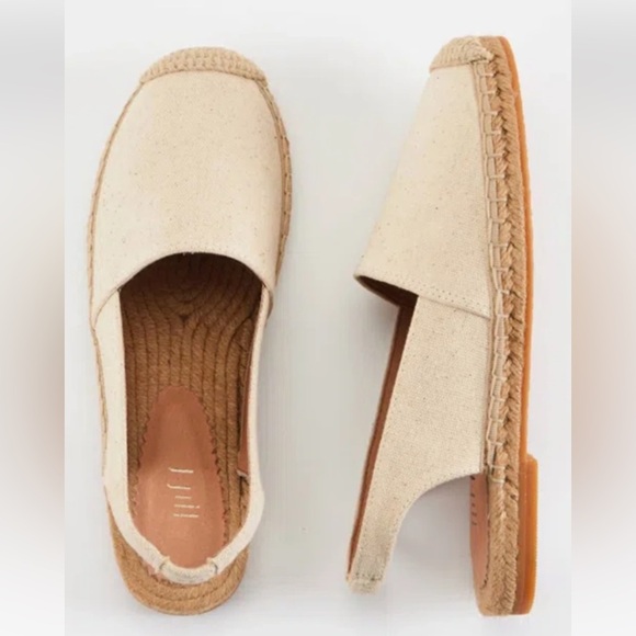 Women's Cream Espadrille Flats - Picture 1 of 7
